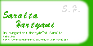 sarolta hartyani business card